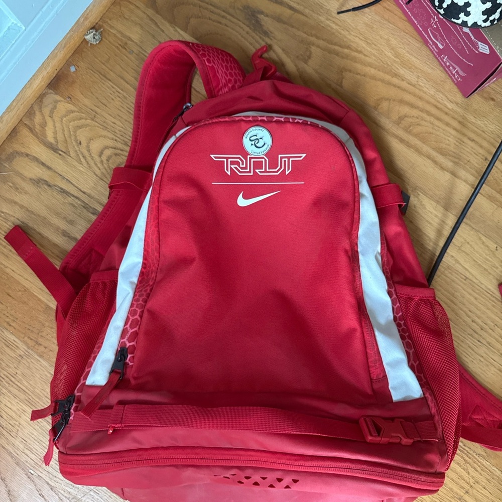 Nike Mike Trout Vapor Red and White Baseball Backpack
